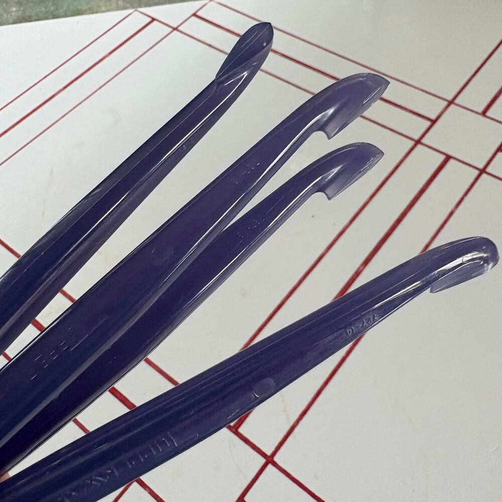 Vintage Tupperware Orange Citrus Peeler Set of 4 Purple Gadgets